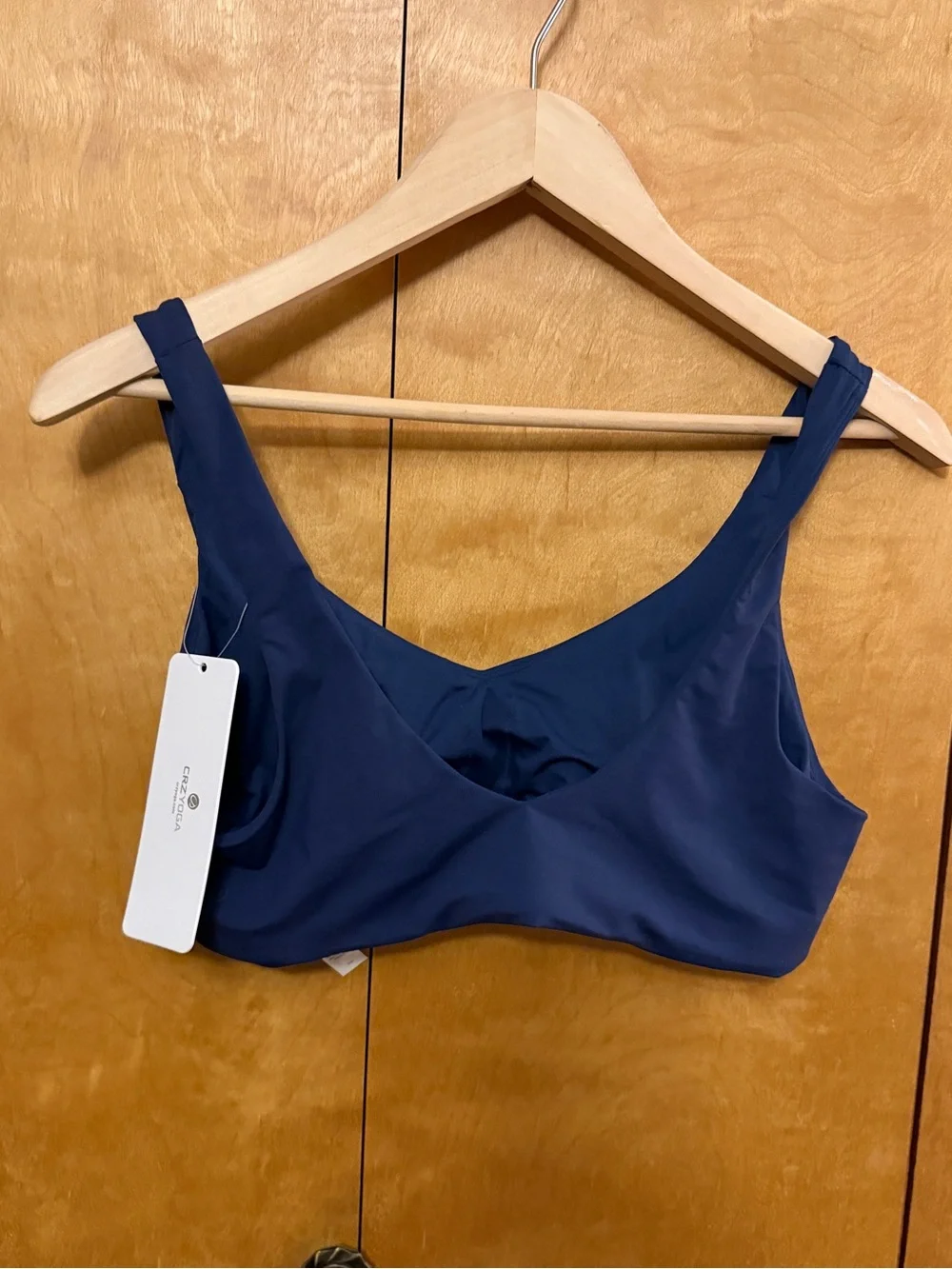 CRZ YOGA Bikini Top Insignia Blue Women Size Large